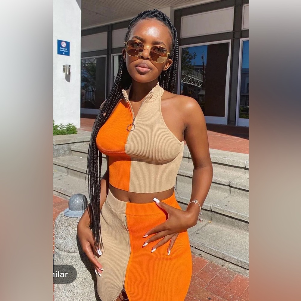 Fashion Nova size small skirt set